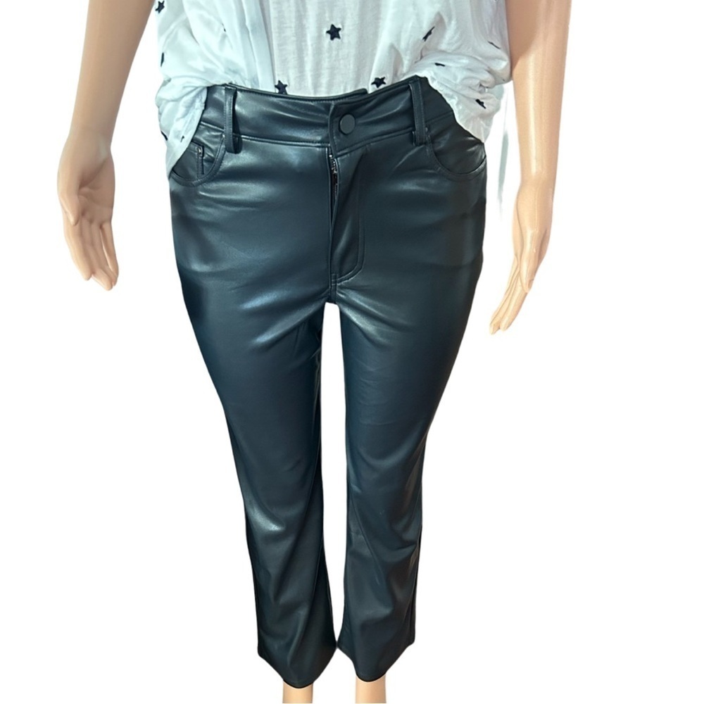 Badgley Mischka 5 Pocket Boyfriend Baddie Cropped Pants Navy Marine Blue Size 4 - Picture 4 of 13